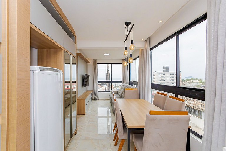 Apartamento lindo com vista incrível da praia